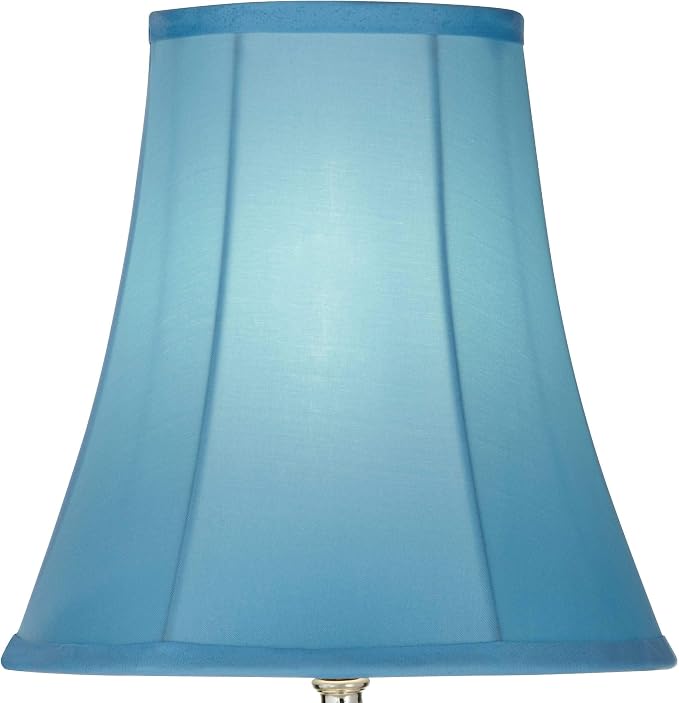 Bohemian Blue 21" High Table Lamp Glass Teal Stacked Traditional Colored