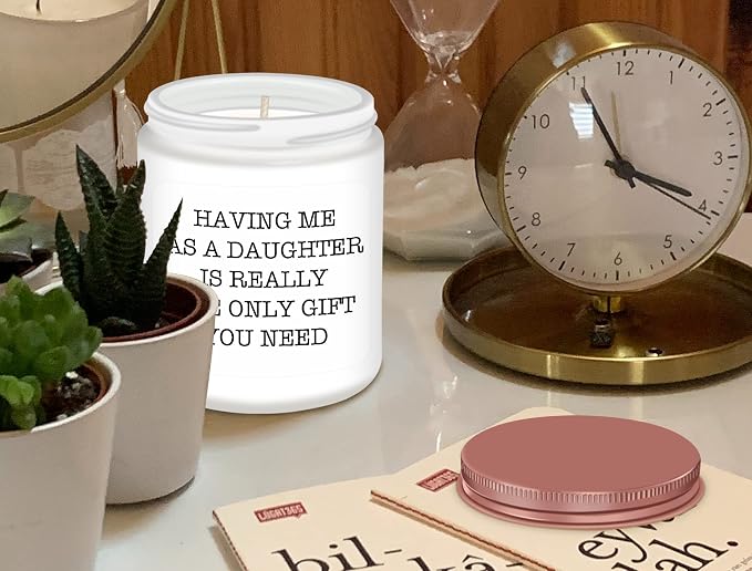 Gifts for Mom Dad from Daughter - Funny Mom Dad Birthday Gift, Mothers Fathers Day Birthday Thanksgiving Christmas Lavender Candles Gifts from Daughter