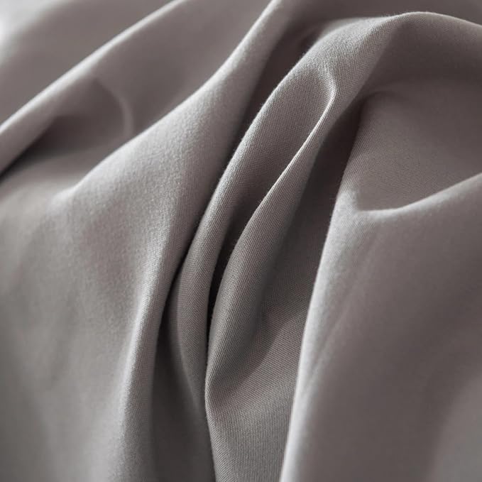 Dorm Bed Skirt Twin XL 42 Inch Drop Length | Light Grey, Ruffled Pattern College Dorm Room Bed Skirts - Split Corner, Easy Care, Microfiber Bed Skirt with Platform