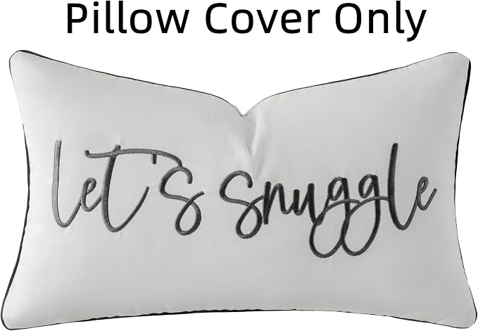 Sunkifover Let's Snuggle Decorative Lumbar Pillow Cover 12"x20"