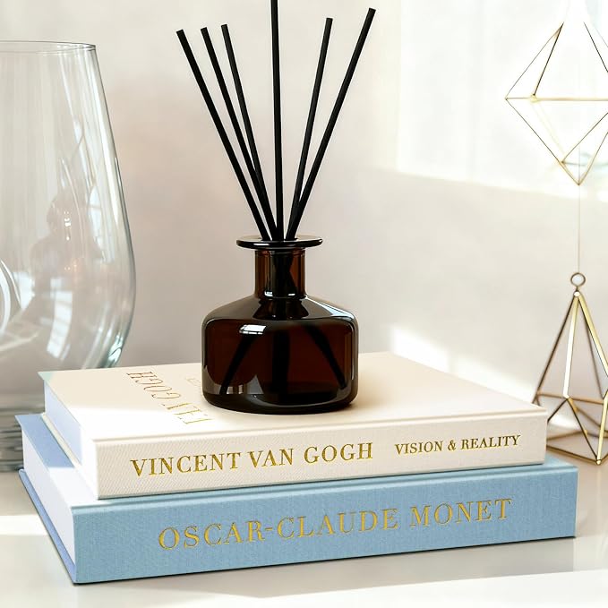 Decorative Books for Home Decor, 2 Linen Fake Books Boxes for Coffee Table