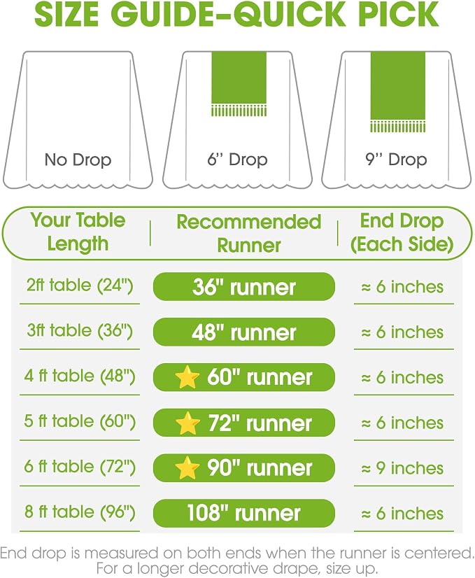 Pureegg Farmhouse Boho Table Runner 12 x 36 Inch, Brown | Small Table Decor, Kitchen, Coffee Table, Linen Textured, Woven Tassel Runner
