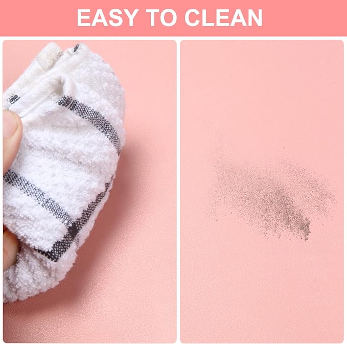 Makeup Mat for Vanity - Waterproof | Oil-Proof | Dust-Resistant | Soft and Comfortable Desk Protection, Ideal for Makeup Tables and Workbenches (15.7"X31.5", Pink)