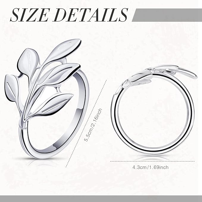 Hotop Set of 100 Fall Leaf Napkin Ring Silver Metal Holders for Table Decor | Elegant Leaf Shape Holders Bulk, Fall Festive Vintage Thanksgiving Christmas Wedding Bridal Dinner Table Party Decor Favors