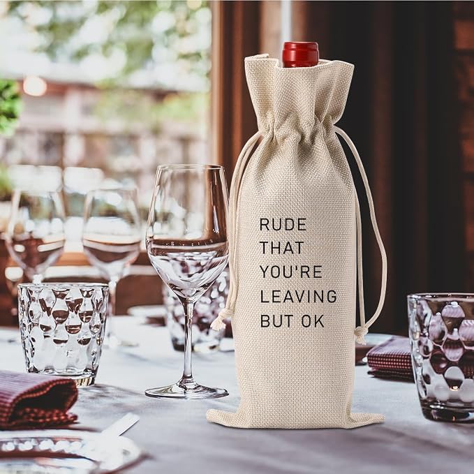 FBCCZEY Farewell Wine Bag Going Away Gifts for Coworkers Women Friends Boss