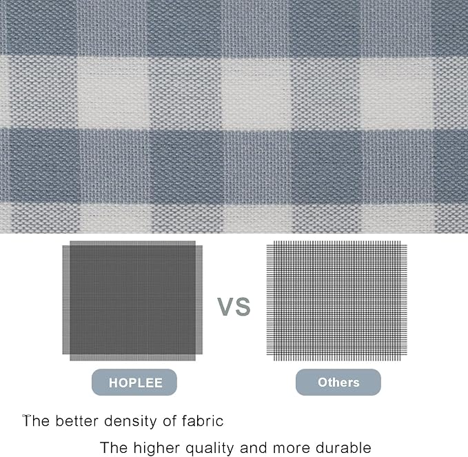 HOPLEE Light Blue Pillow Cover Cushion Cover with Buffalo Plaid, Solid Light Blue, Striped and Gingham Plaid Design 16x16 inch,4 Pack
