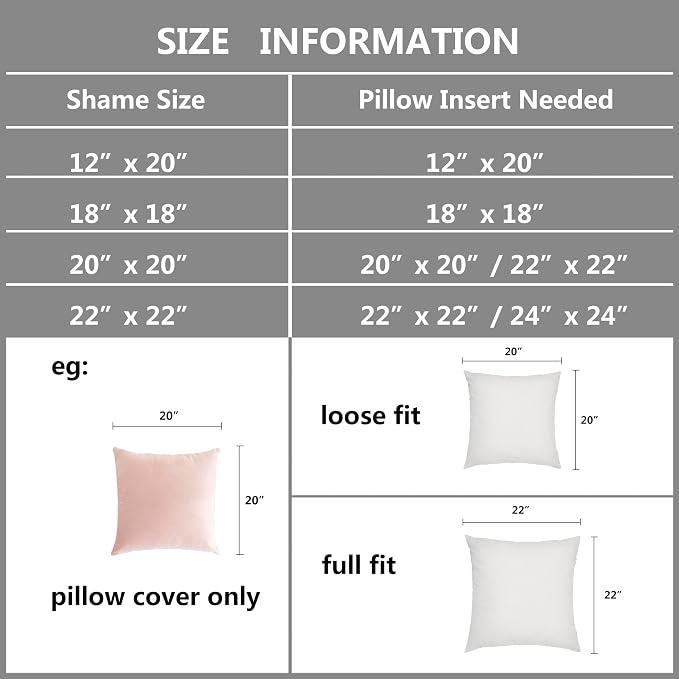 Stellhome Pack of 2 Velvet Pillow Covers Square Decorative Cushion Covers for Bed Couch Sofa Bench, 24 x 24 inch (60 x 60 cm), Light Pink