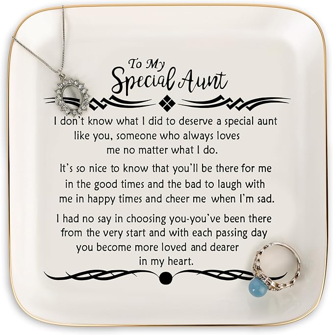 Aunt Gifts from Niece Nephew - Ring Dish Gifts for Aunt Birthday Christmas