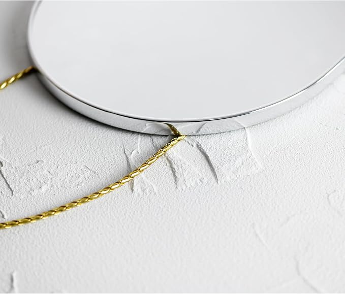 Oval Mirror with Lanyard, High Definition,Sliver, 11.61x18.9inch | Mirror for Bathroom, Hallway, Living Room