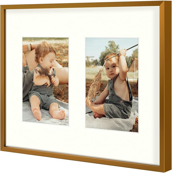 Golden State Art 11x14 Collage Frame w/Mat for 2 5x7 Photos Bronze 2 Pack