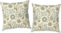 Outdoor Throw Pillow Covers 18x18 Inch, Decorative Pillow Covers for Patio Furniture, Floral Symphony Modern Cushion Cases for Garden Couch Home Sofa, Pack of 2
