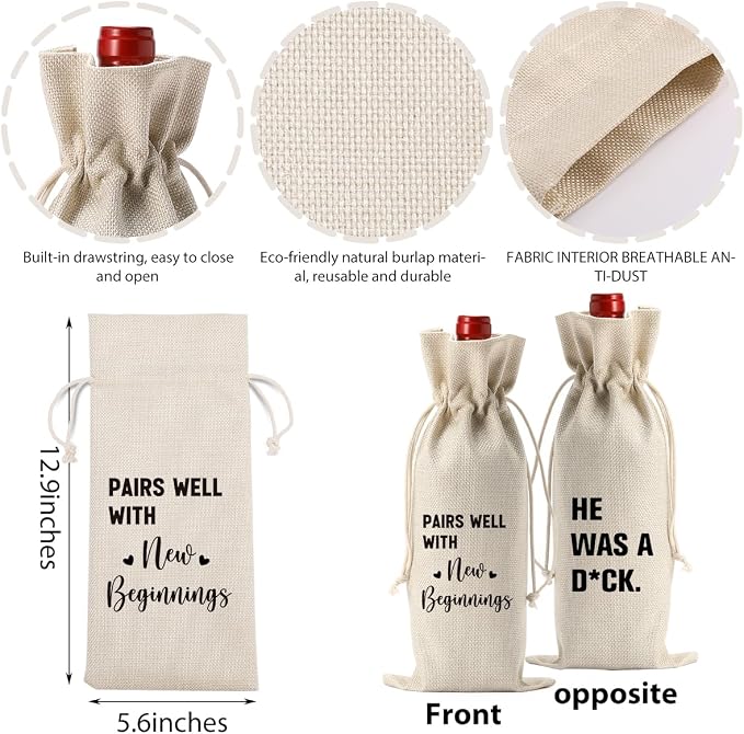 Divorce Gifts Breakup Gift for Women Divorce Wine Bag Party Decorations