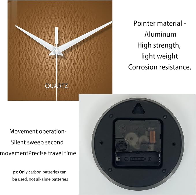 XFM Brown Glass Wall Clock 12 Inch Modern Silent | Non-Ticking Battery Operated Simple Analog Minimalist Decorative for Living Room Kitchen Home Office