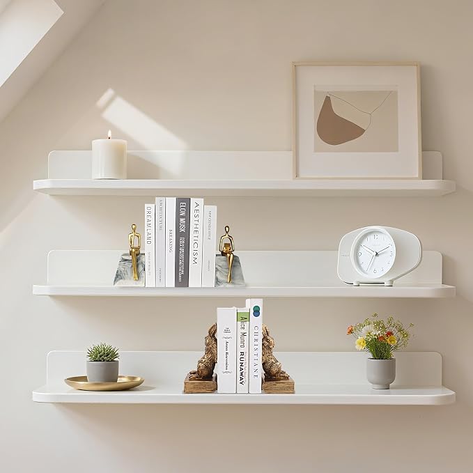 Book Ends for Shelves to Hold Books,Heavy Duty Thinker Abstract Statue | Decorative Bookends for Home Office Bookshelf, Gift for Book Lovers,1 Pair