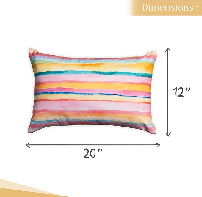 Maison d' Hermine Throw Pillow Covers 100% Cotton (12" x 20" - Pack of 1)