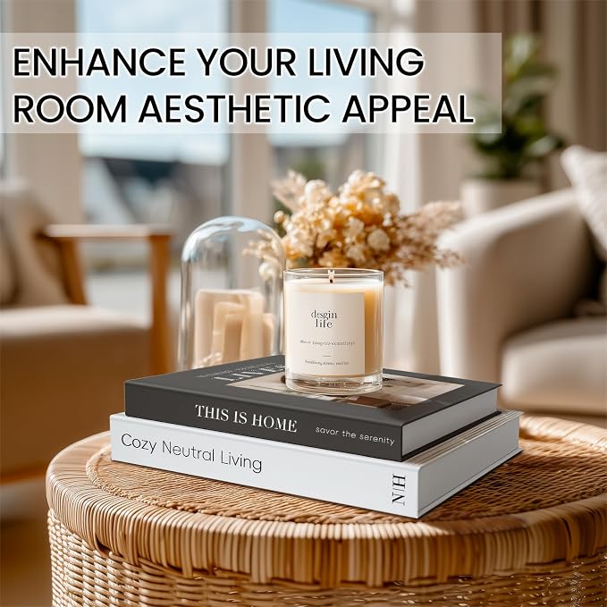 Decorative Books for Neutral Home, Fake Books Boxes for Coffee Table Decor