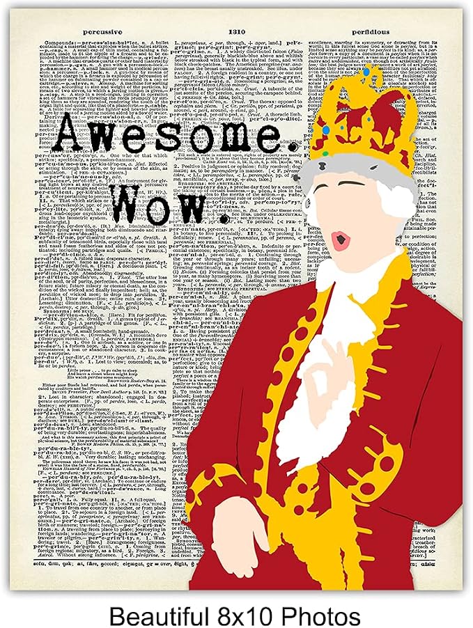 Wall Art - Musical Merchandise - King George Poster Print Home Decor - Awesome Wow - Poster -Gifts - Lyrics - 8x10 Unframed