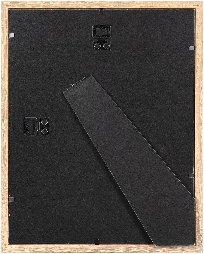 kennethan 8x10 Picture Frame Oak Set of 4, Wooden Poster Frame for Tabletop and Wall Mounting Display for Home, Office,Gallery,Holiday with Photos, Posters, Puzzles