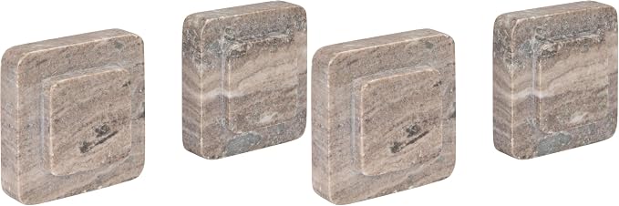 Bloomingville Heavy Duty Marble Bookends, Beige, (Pack of 4)