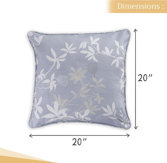 Maison d' Hermine Throw Pillow Covers 100% Cotton (20" x 20" - Pack of 1)