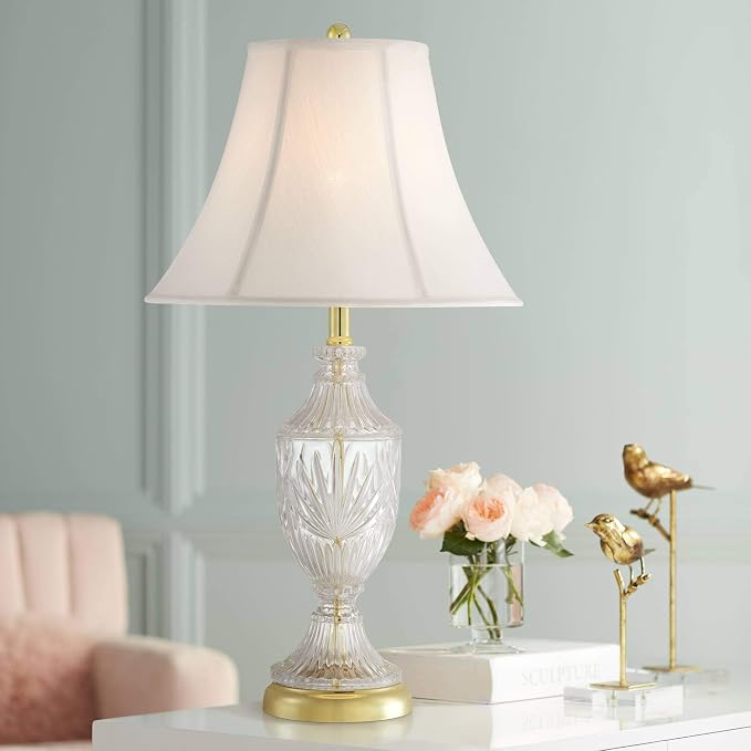 Jeannie 26 1/2" Tall Table Lamp Gold Brass Traditional Cut Clear Glass Urn