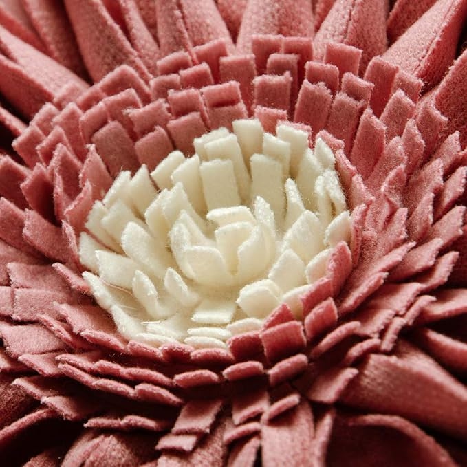 OiseauVoler 3D Sunflower Handmade Throw Pillow Covers Decorative Cushion Cases Pillowcases Home Couch Farmhouse Living Room Decor 18x18 Inch Pink