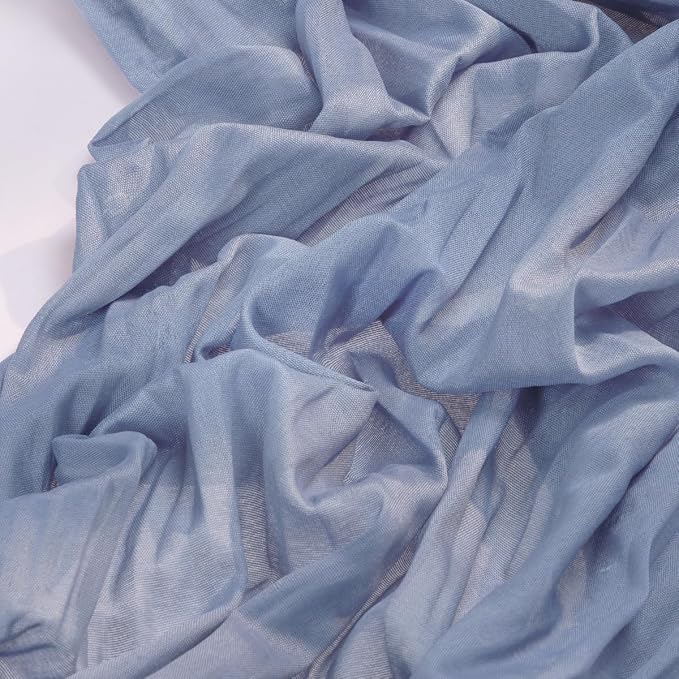 Cheesecloth Table Runner Fall Boho Wedding Birthday Party Home Decor | Dusty Blue 6pcs Rustic Gauze 10FT Cheese Cloth Sheer Farmhouse Dining Runner for Baby Shower Bridal Holiday Decorations