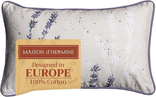 Maison d' Hermine Throw Pillow Covers 100% Cotton (12" x 20" - Pack of 1)