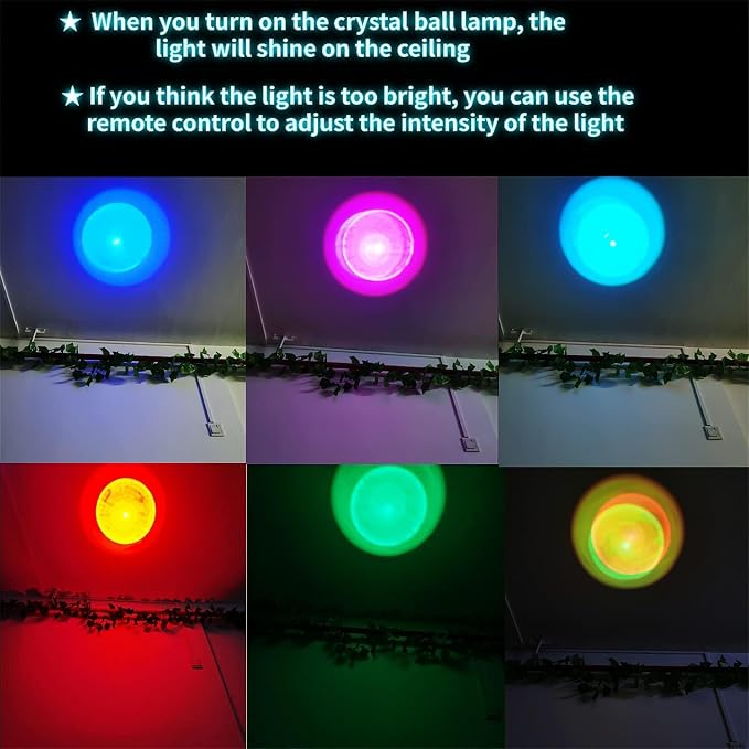 3D Elephant Crystal Ball Lamp, Upgraded 3.15 Inch Elephant Crystal Ball Night Light with 16 Colors LED Wooden Base, Remote Control, Gift Box Packaging, Home Decor Gift for Friends (Elephant)