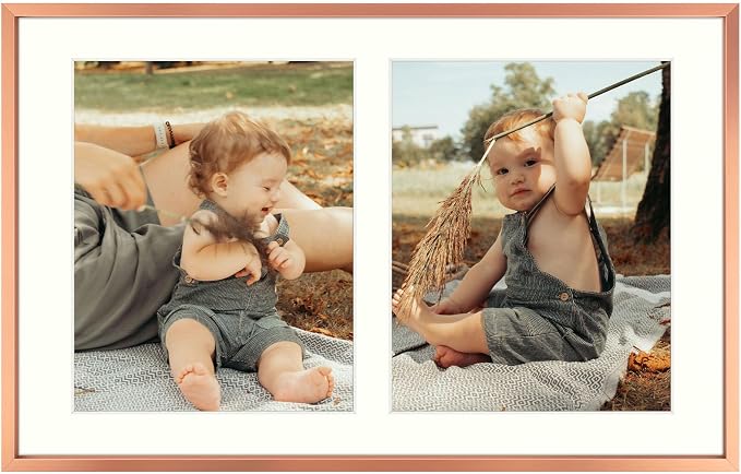 Golden State Art 12x19 Collage Frame for 8x10 Photos Rose Gold 1 Pack