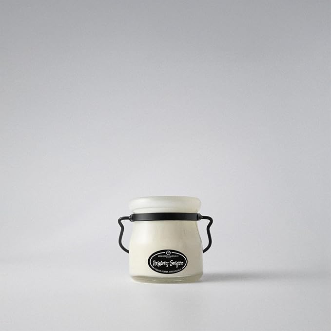 Milkhouse Raspberry Sangria Soy Candle, 5 oz Cream Jar, 35+ Hr Burn