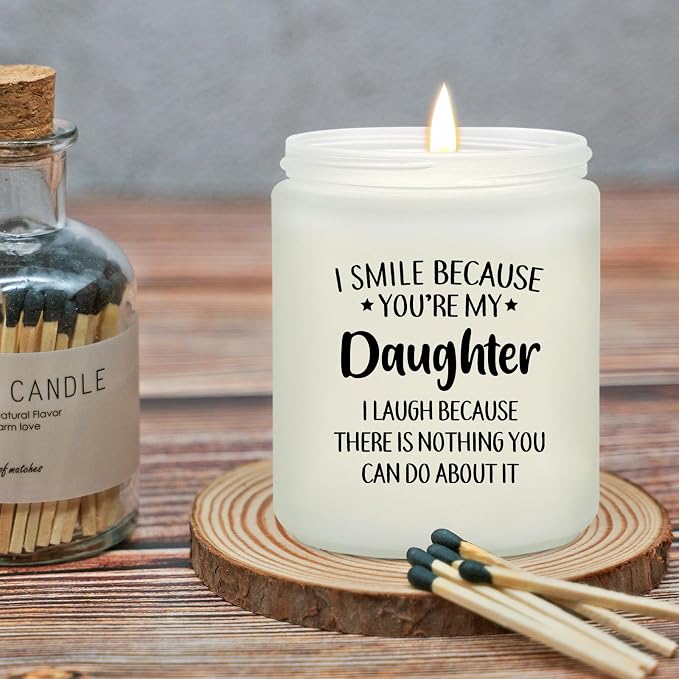 Maybeone Mothers Day Daughter Gifts from Mom Dad - Valentines Day Christmas Birthday Gifts for Daughters - Lavender Scented Candle