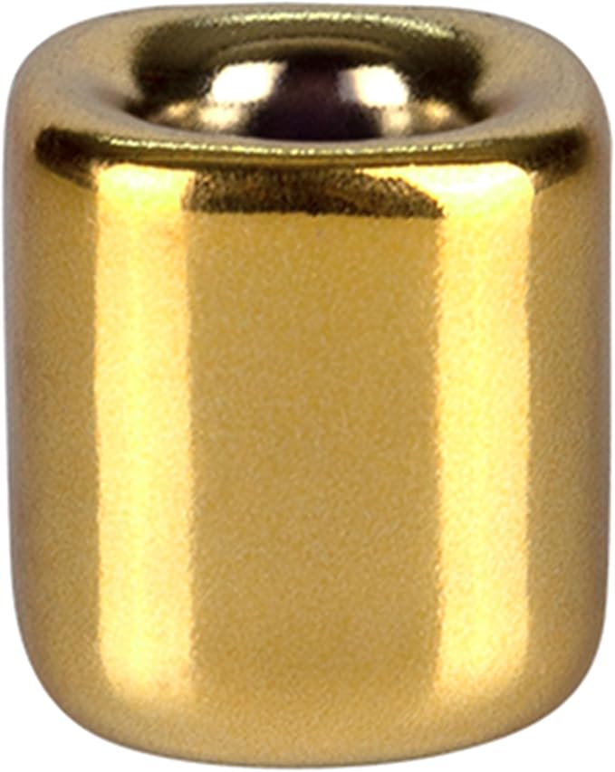 Mega Candles 5 pcs Gold 1/2 Inch Diameter Ceramic Chime Ritual Spell Candle Holders, Great for Casting Chimes, Meditation, Rituals, Spells, Vigil, Witchcraft, Wiccan Supplies