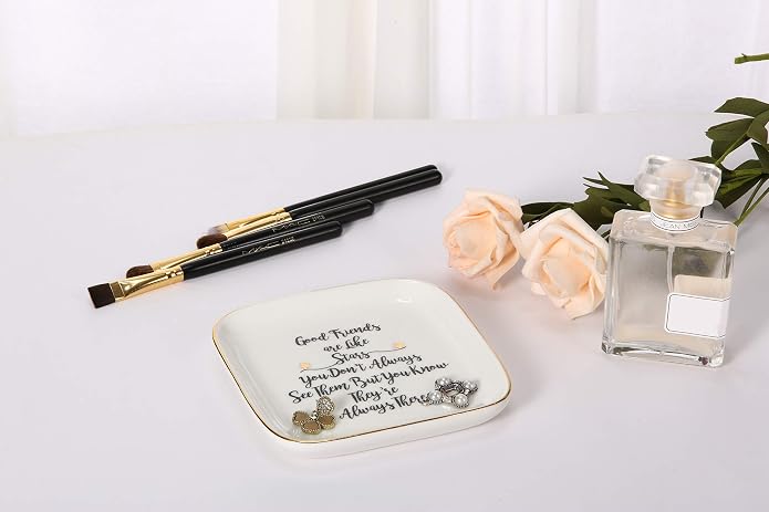 Ring Dish Jewelry Tray for Friend Mom Sister Maid of Honor,Birthday Mother's Day Christmas Gifts