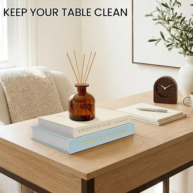 Decorative Books for Home Decor, 2 Linen Fake Books Boxes for Coffee Table