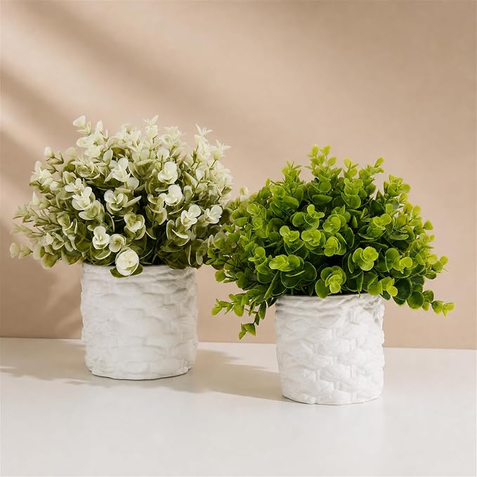 ALAGIRLS 2 Pack 10.38" Fake Plants Artificial Indoor Decor