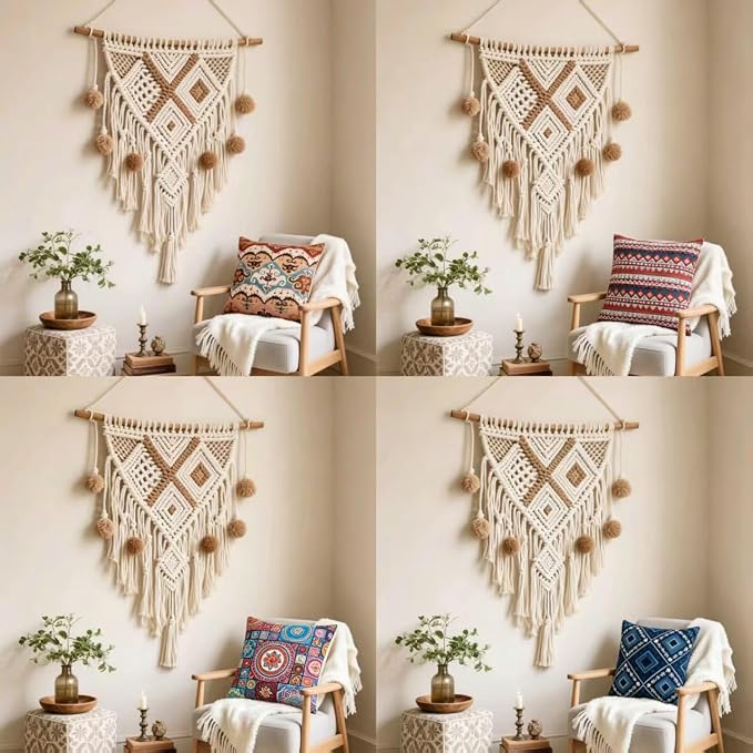 Couch Bohemian Patterned Throw Pillow Covers 18X18 Inch Set of 4 Square Farmhouse Decorative Cushion Covers Boho Vintage Pillow Cases for Sofa Living Room Bedroom Outdoor Patio Porch
