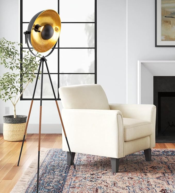 Kira Home Sulis 58" Mid-Century Industrial Tripod Spotlight Floor Lamp
