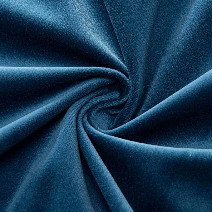 Light Navy Decorative Velvet Throw Pillow Covers 16x16 inch Set of 2 with Zipper Luxury Soft Solid Square Cushion Covers Case for Sofa Couch Bed Living Room
