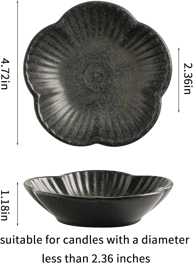 BEUNAIZER Ceramic Pillar Candle Holder Plate, Decorative Candlestick Holder