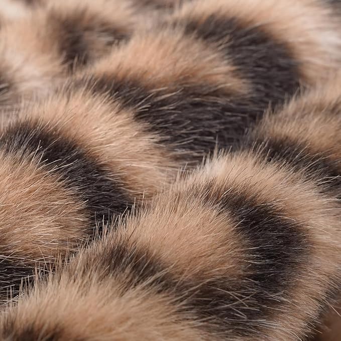 cygnus Faux Fur Leopard Pillow Covers 18x18 Inch | Soft Plush Animal Print Throw Pillow Covers, Cheetah Decorative Pillowcase for Couch Sofa Bedroom Livingroom