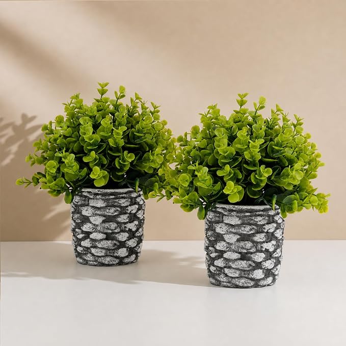 ALAGIRLS 2 Pack 10.38" Fake Plants Artificial Indoor Decor