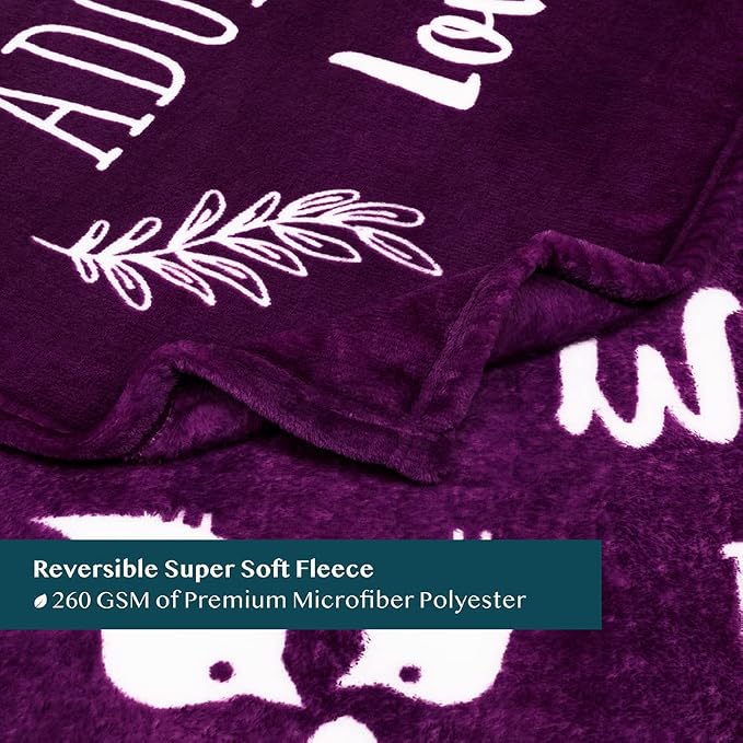 PAVILIA Best Friend Blanket - Friendship Gifts for Women, Soul Sister & Long Distance Bestie Gift, Soft Cozy Fleece Throw with Sentimental Quotes, BFF Birthday Gift Idea, Purple