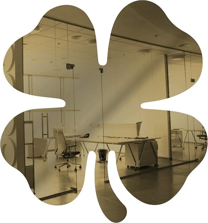 Marketing Holders Acrylic Mirror 10" Wide Shamrock Bronze .118" Thick No Adhesive Reflective Pieces Perfect for DIY Arts and Crafts School Projects Home or Office Decor Special Events