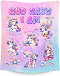 Unicorn Fleece Blanket for Girls & Women, Soft Plush Kids & Adults Blanket, 50"x60" - Inspirational Gift for Her & Daughter