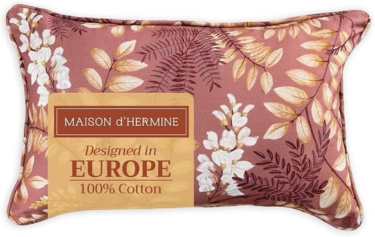 Maison d' Hermine Throw Pillow Covers 100% Cotton (12" x 20" - Pack of 1)
