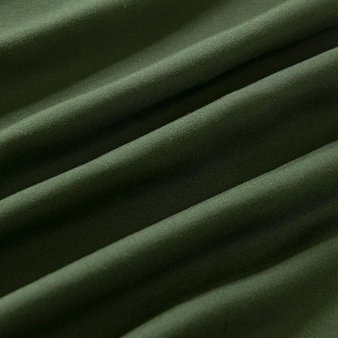 Bed Skirt Full Size Ruffled Bed Skirt with Split Corners | 16 Inch Drop Dust Ruffle Bed Skirt with Platform, Green, 16" Full