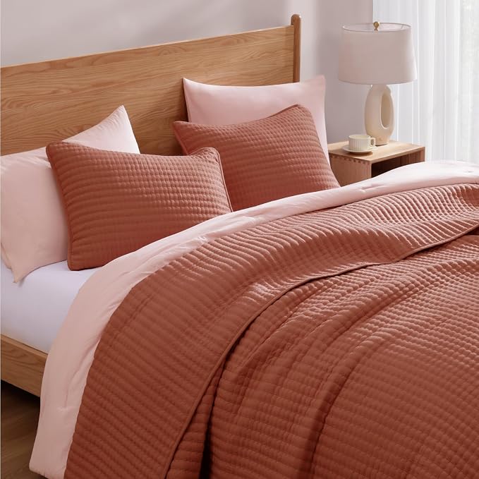 WRENSONGE King Size Quilt-Lightweight Bedspreads King Quilt Bedding Set | Soft Coverlet with 2 Pillow Shams for All Seasons, Suitable for Bed, Couch, 3 Pieces, 106"x94"
