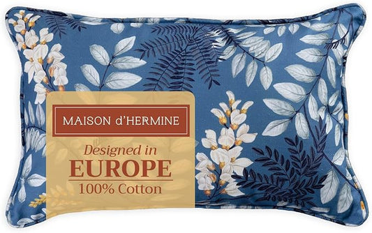 Maison d' Hermine Throw Pillow Covers 100% Cotton (12" x 20" - Pack of 1)