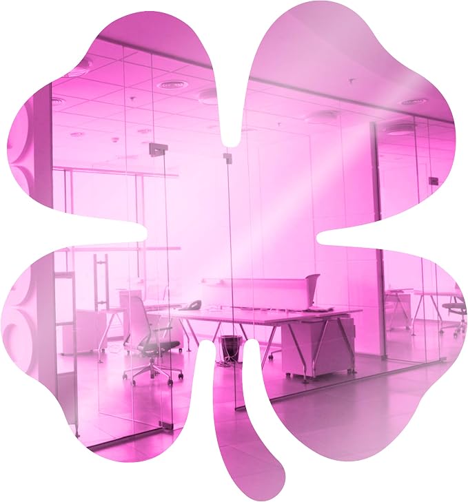Marketing Holders Acrylic Mirror 7" Wide Shamrock Pink .118" Thick No Adhesive Reflective Pieces Perfect for DIY Arts and Crafts School Projects Home or Office Decor Special Events
